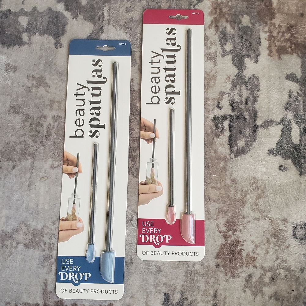 Beauty Spatulas Set with Blue and Pink Tips